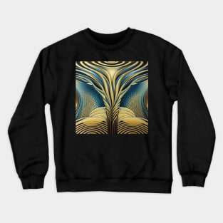 Pouring Out the Gold - Teal and Gold Flow Crewneck Sweatshirt